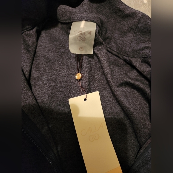 Nwt Calia Women's Bricklayer Heather LustraLux Jacket, Darker Ardosia Slate - Picture 4 of 5